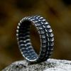 Punk Vintage Stainless Steel Dragon Scale Ring For Men Women Biker Hip Hop Animal Amulet Rings  Jewelry Gifts