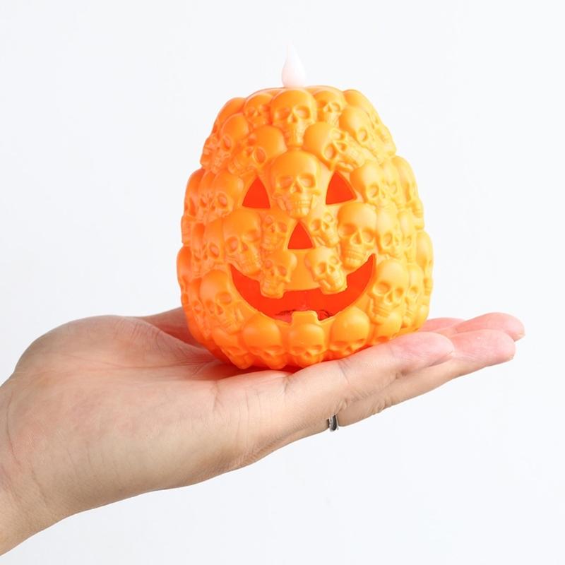 Set of 6 Halloween Decoration Pumpkins Decorative Halloween Pumpkin Lights LED Light Ornament for Indoor Decoration