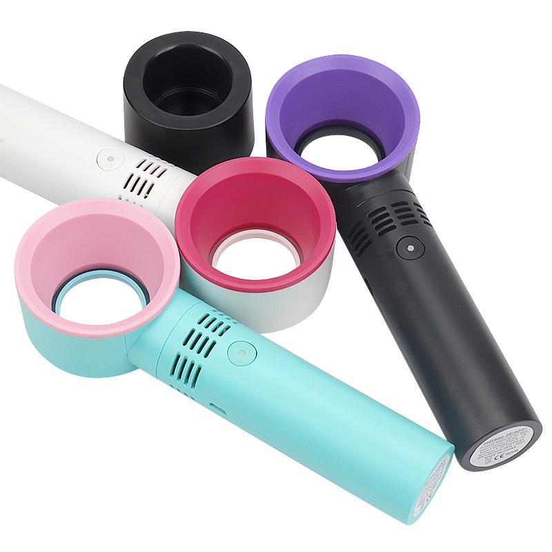 USB Rechargeable Bladeless Mini Handheld Fan for Eyelash Extensions & Beauty
