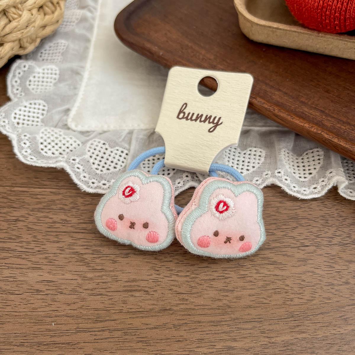 Children s Cartoon Animal Hair Accessories Set: Cotton-Filled Hair Clips and Ties for Girls
