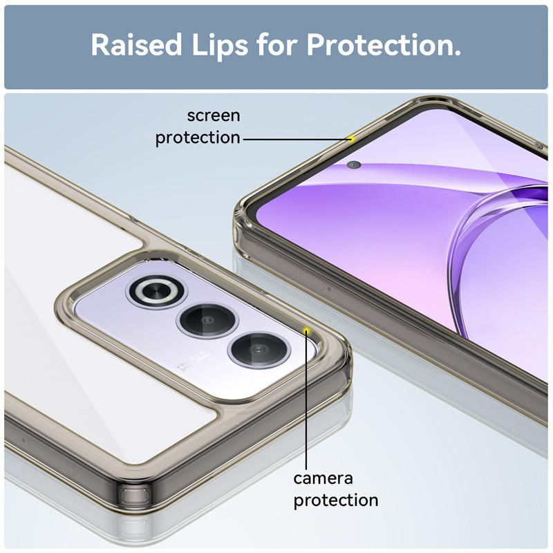 For OPPO A80 Case OPPO A80 A3 Pro Cover TPU Border Acrylic Backplane Bumper Shield Protective Phone Cases OPPO A3 Pro A80 Funda