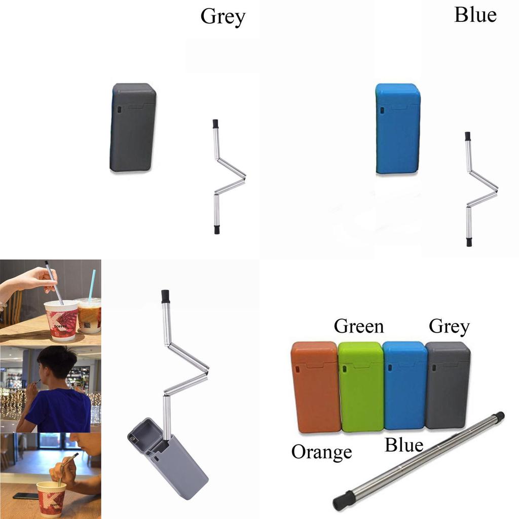 Creative Portable Outdoor Stainless Steel Travel Collapsible Reusable Straw Perfect For Eco-friendly Adventures