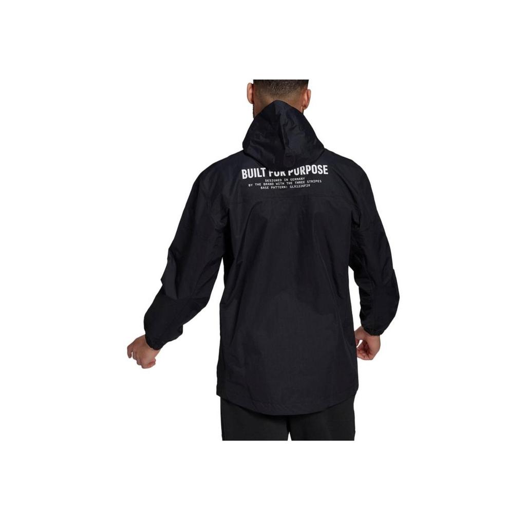 Adidas Logo Letter Print Hooded Straight Fit Warm Jacket Men Jacket Black GM0895