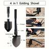 Damaly,4-in-1 Multifunctional Folding Shovel For Outdoor Survival And Camping, Durable Stainless Steel Shovel With Saw