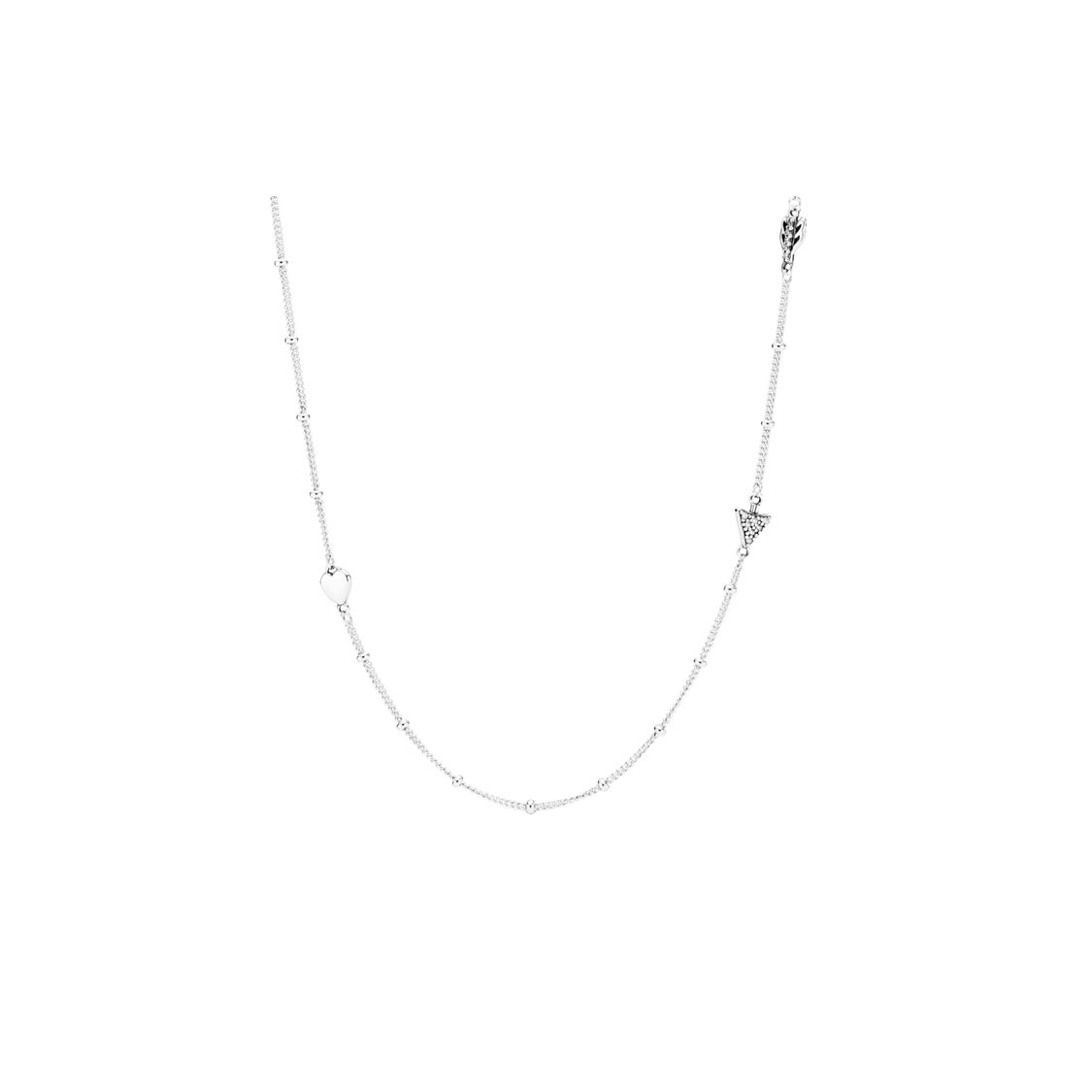 Pandora Shining Arrow Cubic Zirconia 925 Silver Necklace Women necklace 397795CZ Box