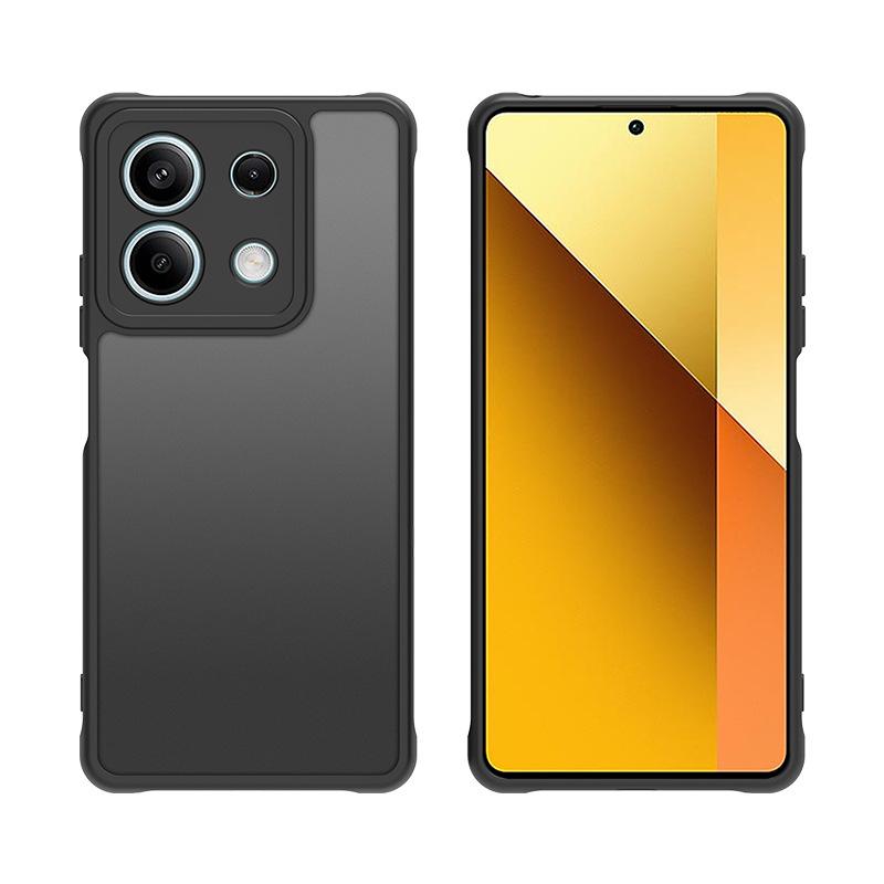Suitable for Redmi note 14 skin matte mobile phone case Redmi note 15 black semi-permeable airbag anti-drop
