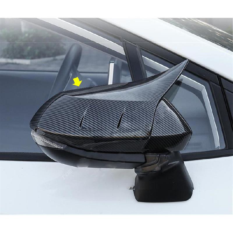 Carbon Fiber Imitation Rear View Mirror Trim For Toyota Corolla Hatchback 2019+