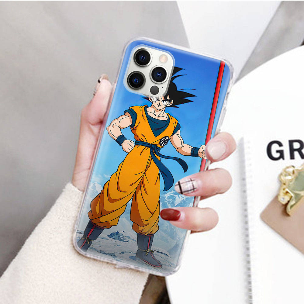 JW83 Dragon Ball Goku Transparent Case for Samsung A04 A14 A23 M33 M53 Realme 10 9 C35 C55 VIVO Y02 X80 Infinix Hot 30 Note 11 Tecno Spark 8P Pro