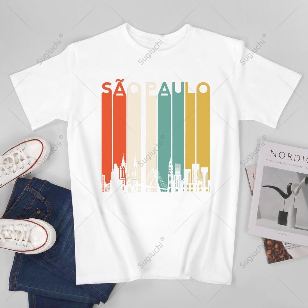 Unisex Unisex Sao Paulo Brazil Rio De Janeiro Brazilian Brasilia Retro Tshirt Tees T Shirts WoUnisex Boys 100 Cotton TShirt