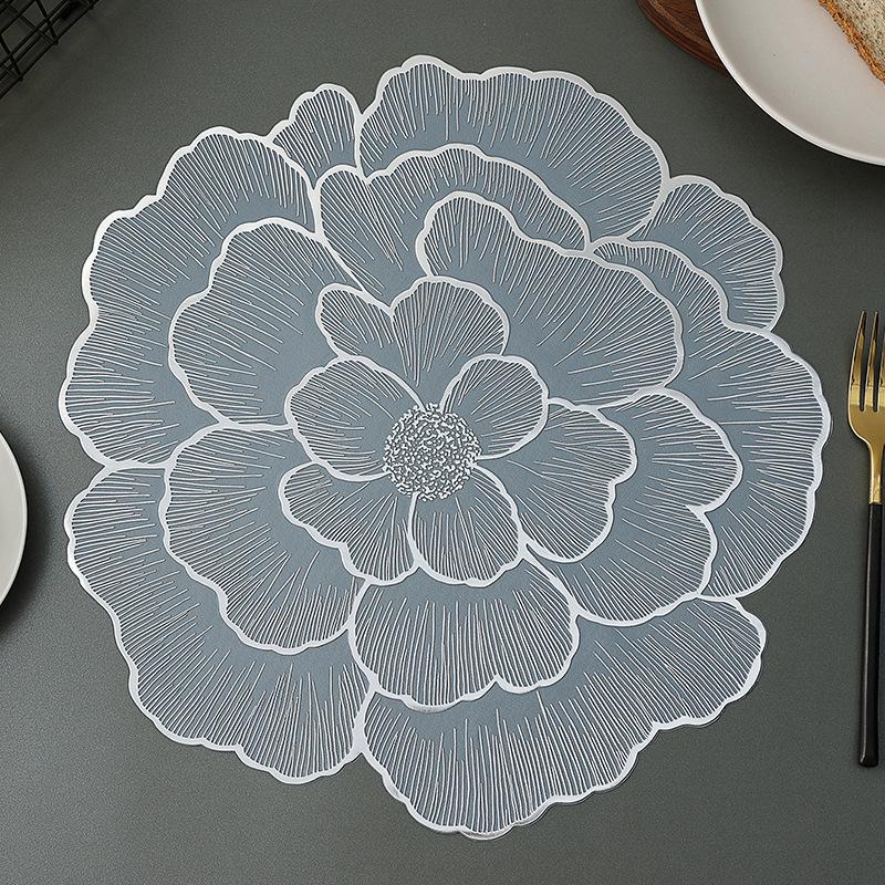 Jogo americano de flores de luxo, jogo americano redondo, mesa de jantar, cozinha, decoração de mesa de casamento