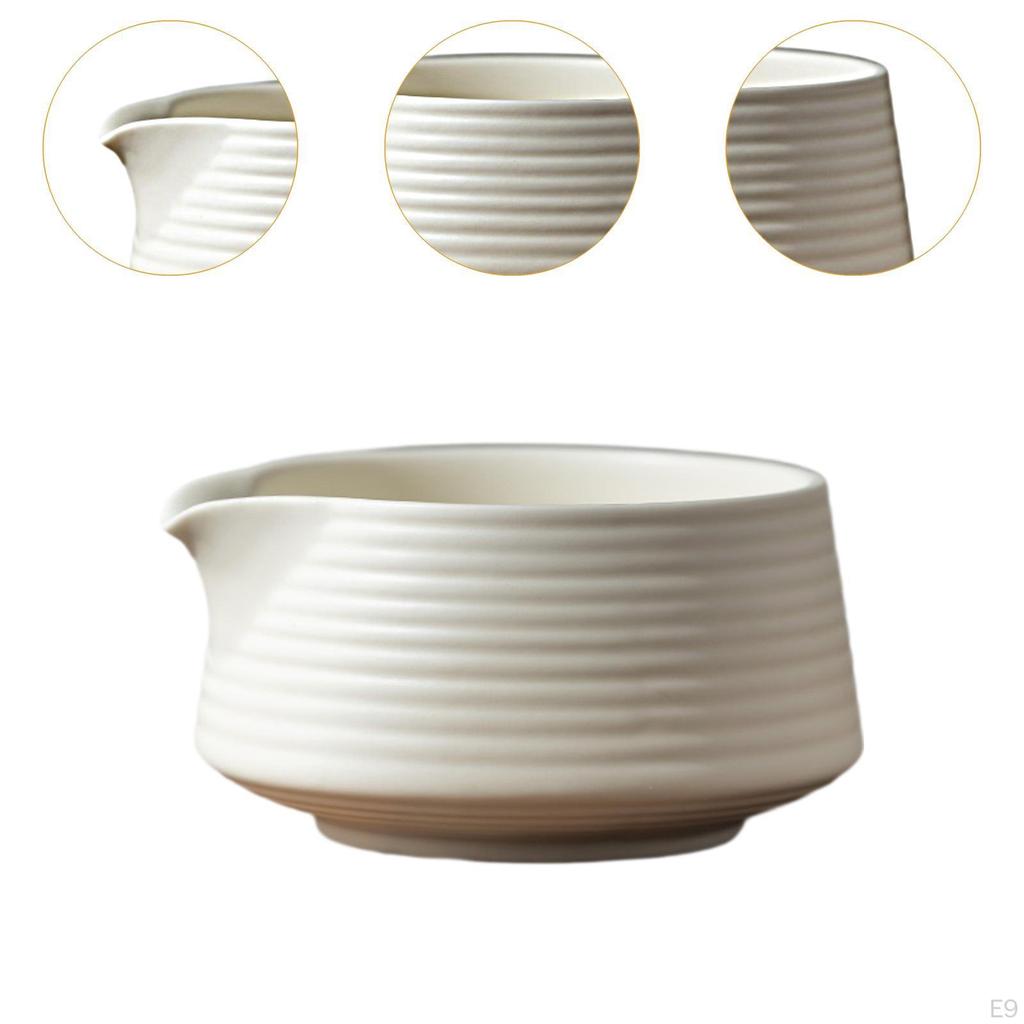 Ceramic Matcha Bowl Handmade Ceremony Portable Gift Tea Starter with Spout Cup