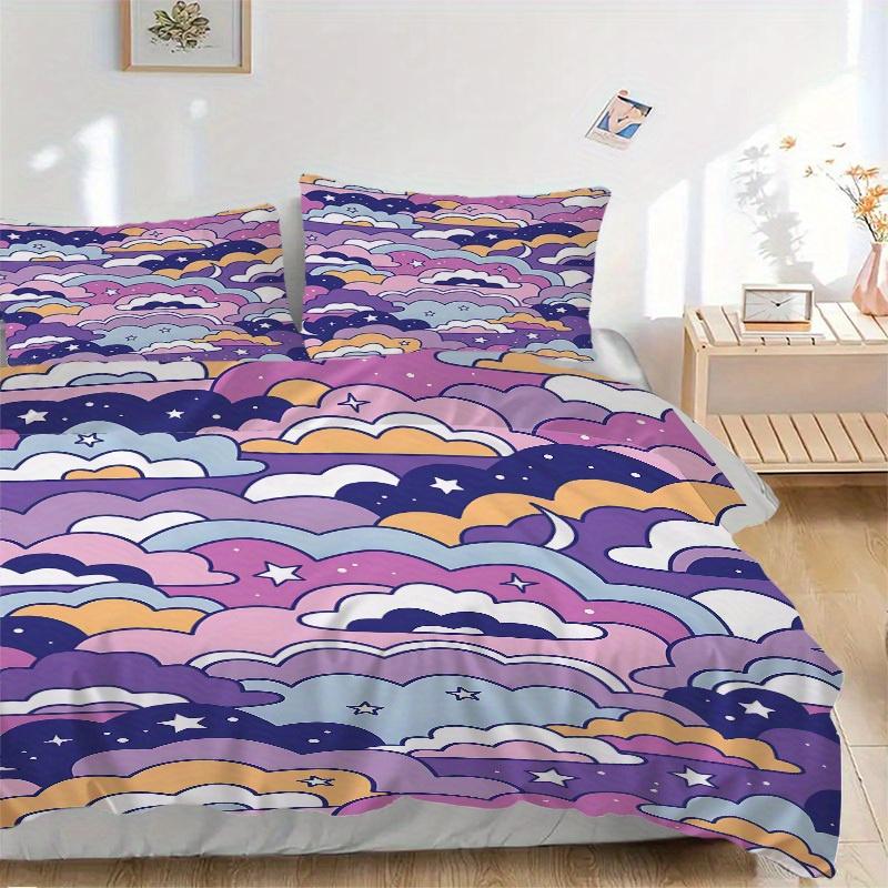 

3pcs Cloudscape Bedding Set, Ideal for Home Use, Suitable for Bedroom Decor (1*Duvet Cover + 1/2*Pillowcases, No Core) yy250821224 135x200cm