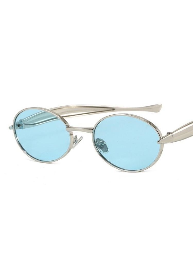 Retro Metal Small Round Sunglasses Women Brand Designer Fashion Punk Small Frame Sun Glasses Trendy Eyewear Female Male UV400
