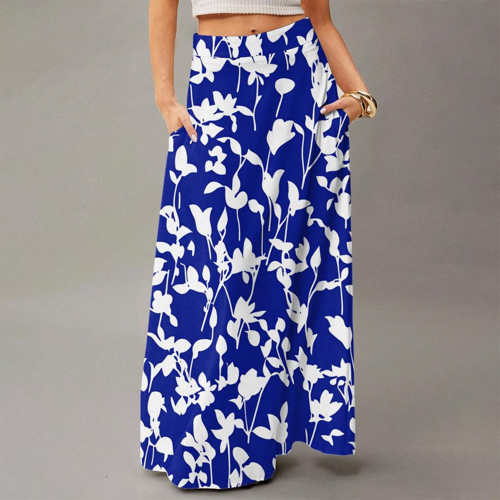 Women's Flowing Maxi Dress Regular Casual Summer Floral Print Bohemian  Skirt