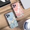 Oil Painting Flower Purple For IPhone 16 Pro Max 15 Pro 14 13 12 Mini 11 XS Max XR 7 8 Plu SE 2022 Tempered Glass Phone Case