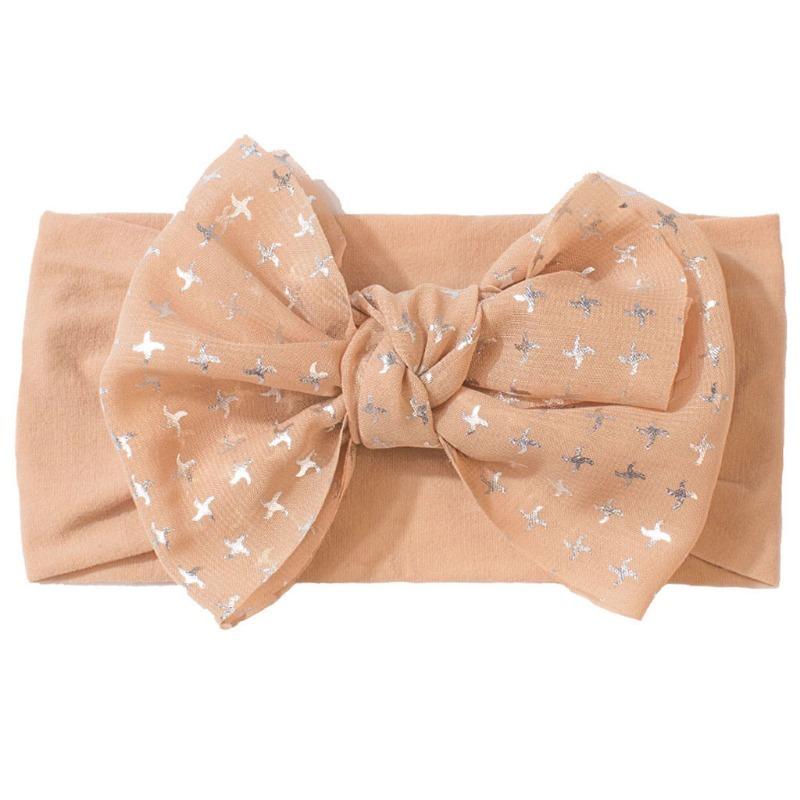 New Baby Fontanelle Headscarf Cute Nylon Bow Baby Headband Comfortable Soft Children's Hair Accessories