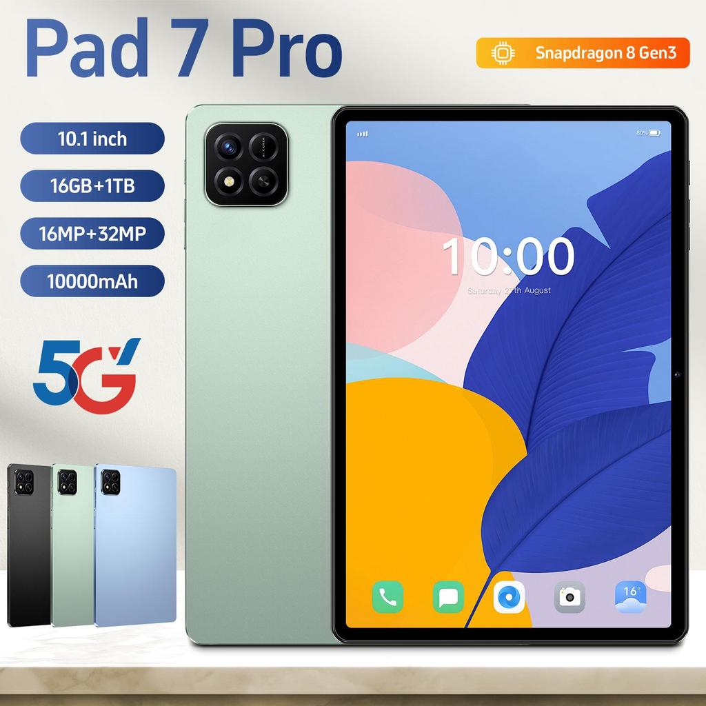 Android Tablet Pad 7 Pro 10,1 tommer - 16+1T Lager, På Lager