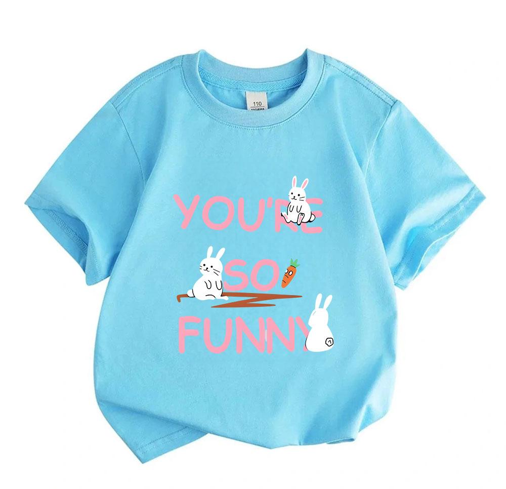 Kids Boys Girls 100% Cotton Crew Neck Short Sleeve T-Shirt,
