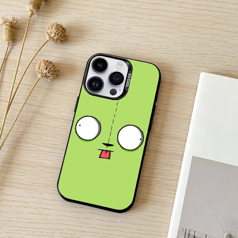 Cartoon I-Invader Zim Gir Phone Case For iPhone 17,16,15,14,13,12,11,Pro Max,Plus Candy Silver Cover