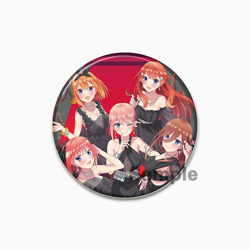 

32/44/58 мм брошь в стиле аниме для девочек, круглая жесть, значок для одежды, рюкзак, ювелирные аксессуары, шляпа, подарок 32mm