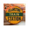 Retro Vintage Train Station Metal Sign Wall Art Decor