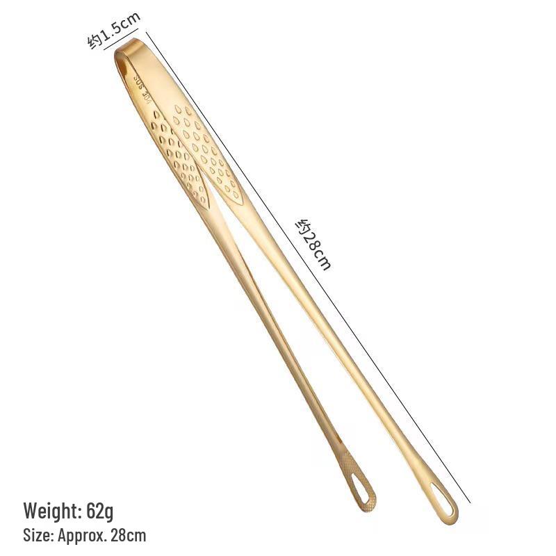 Stainless Steel Korean Barbecue Kitchen Tongs for Steak and Buffet.