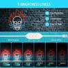 Skull Fire Neon Walls Decorated with Dimmable Halloween LED,USB-powered Men Cave Bar Club Game Room Halloween Party Decorations