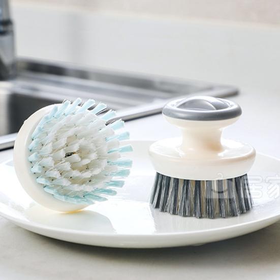 Dish Brush Flexible PP Bristles Ergonomic Handle Oil Proof Stain Removal Small Sink Plate Bowl Pan Scrub Cleaning Scrubber Kitchen Supplies