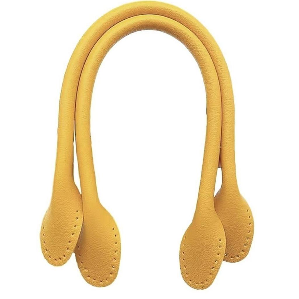 PU Leather Bag Strap with Core Stitching and Oiled Edges - Hand-Sewable Leather Handles and Accessories