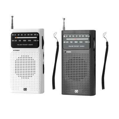 AM FM Radio Battery Operated Portable Pocket Radio Telescopic Antenna Radios Player For Senior Home Walking