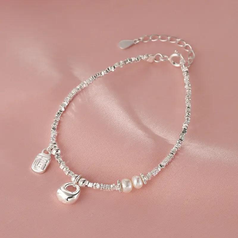 Xiaopangfu Pearl Broken Silver Bracelet Women s Premium Sense Bracelet Jewelry