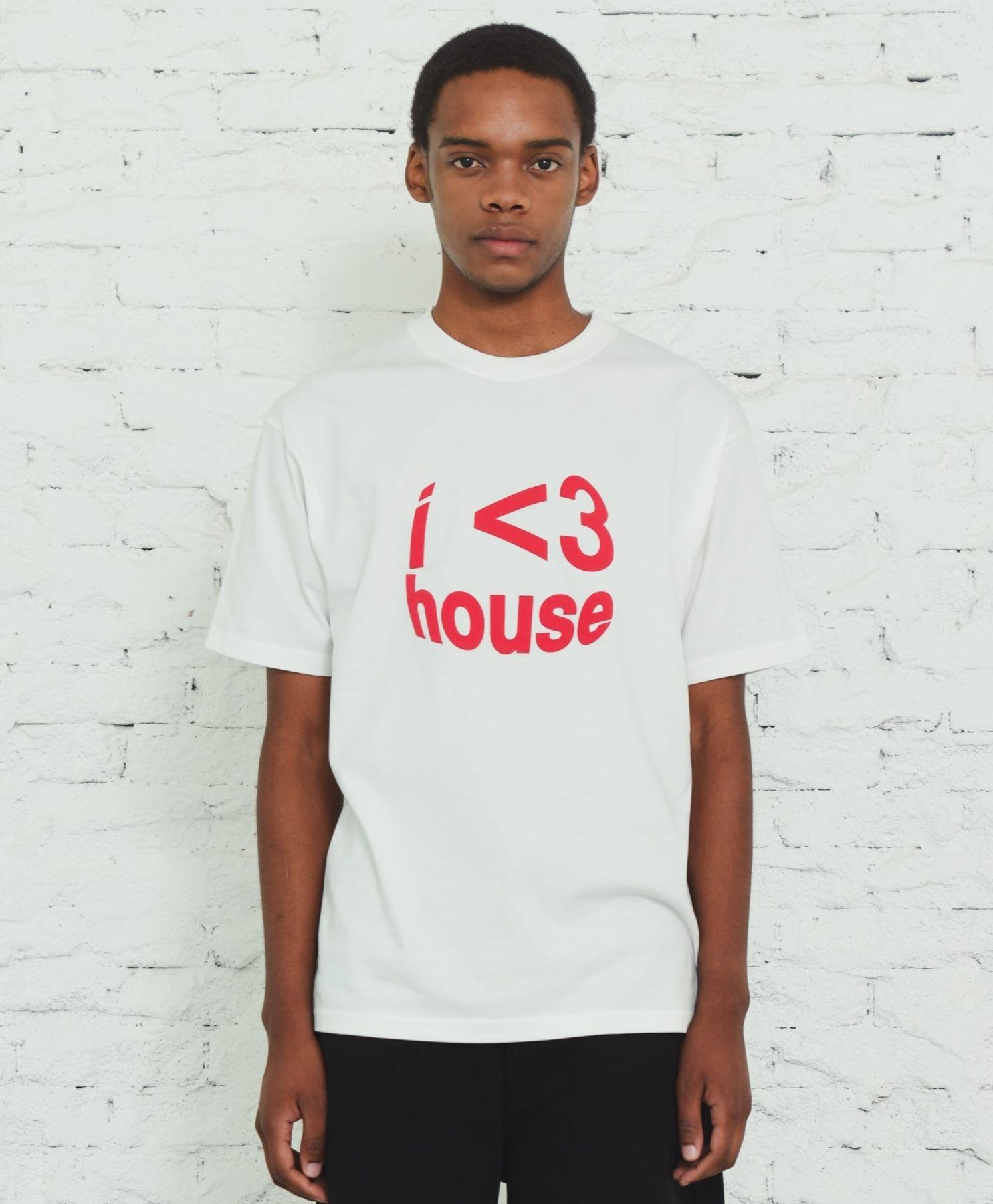 Bajubiju I Love House T-Shirt [White-Red] M