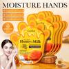1/5/10 Paar SADOER Honigmilch Handmaske 24-Stunden Feuchtigkeitssperre Handpflege Handschuhe Pflegen Trockene Hände Erweichen Hornhaut und Glätten die Haut