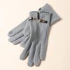 Warm Gloves Cute Plus Velvet Thickened Cold Proof Touch Screen Outdoor Riding Driving Ladies German Velvet Autumn and Winter Gloves