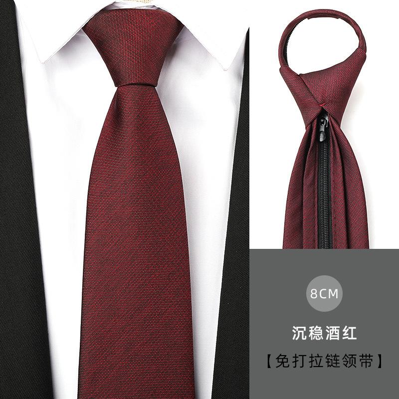 Tie Men'S Dress Business Handsome Blue Strip Zipper Professional Wedding Groom Korean Version Zipper Hand Tie
