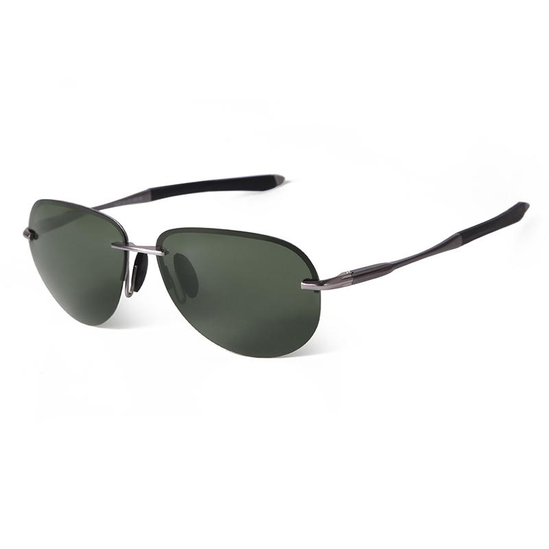 Retro Classic Green Pilot Men Sunglasses High Quality Spring Hinge Aviation Polarized Sun Glasses Fashion Driving Shades SZ7037