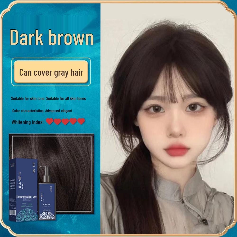 Plant-Based Gray Hair Dye Cream - No Damage, No Peroxide or Ammonia