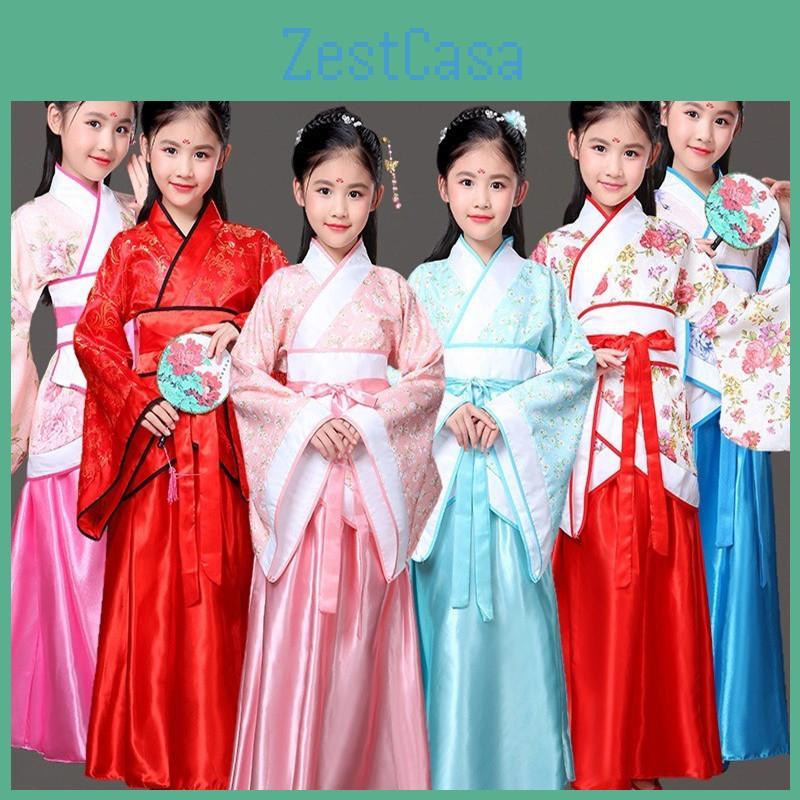 Traditional Chinese Girl Dress With Polyester Taffeta For Dance Performance And Cultural Activities
