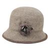 Hat winter new casual street fashion retro middle and old ladies basin hat, trendy versatile wool hat