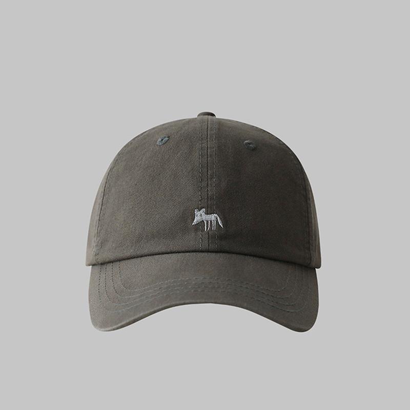 1 Pc Casual Cute Embroidered Little Foxes Baseball Cap Hat Women Men  Outdoor Sunscreen Hat Cap