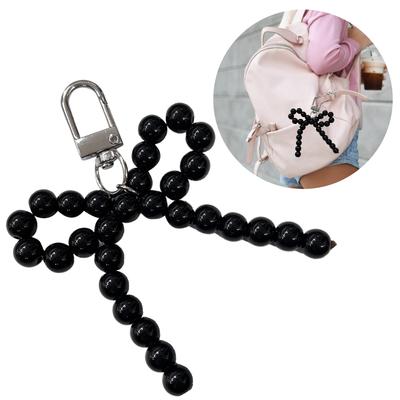 Zarte Hängende Anhänger Dekoration Elegantes Perlen Schleifenknoten Schlüsselanhänger Anhänger Schöne Dekoration für Taschen und Handys
