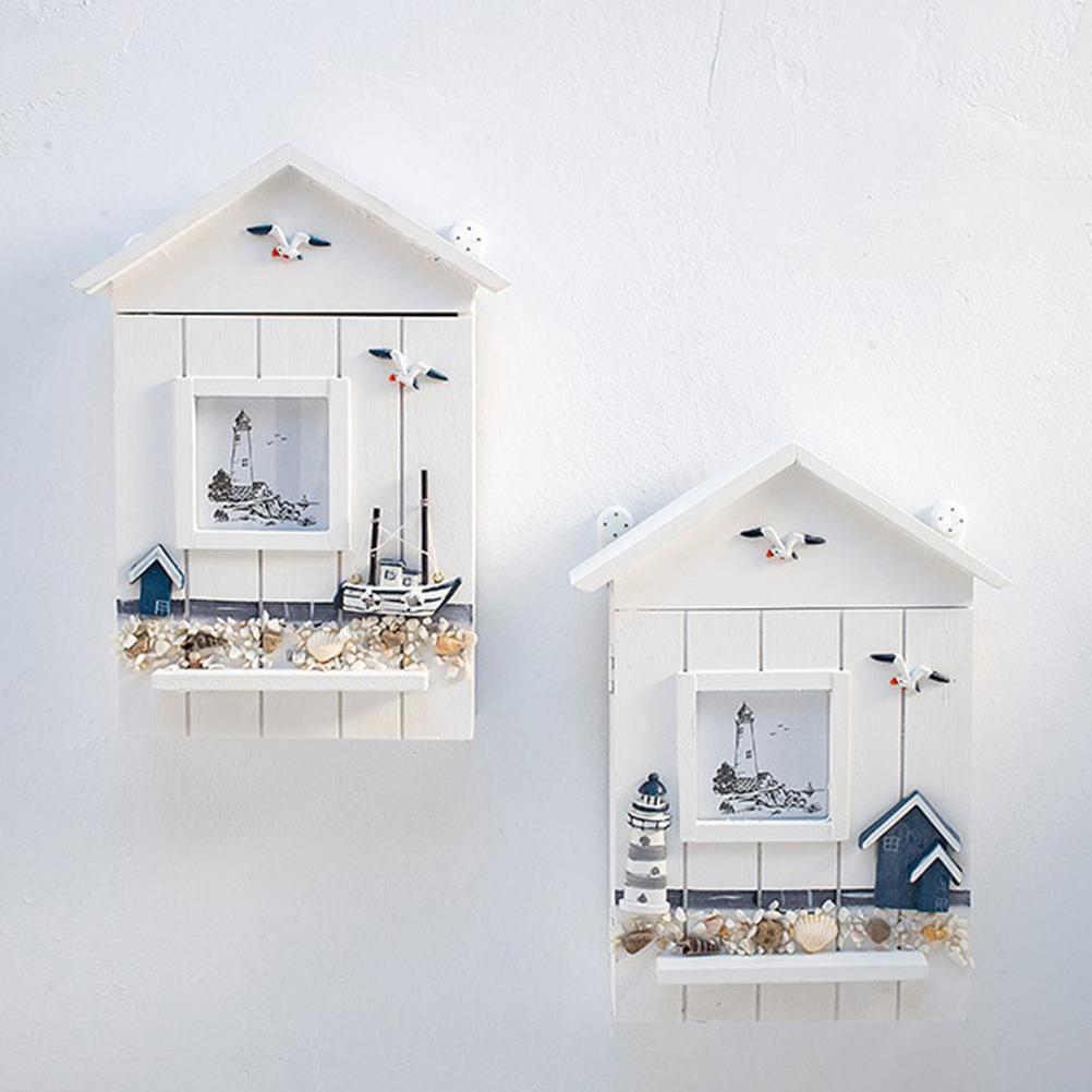 Wood Keys Box  Wall Mounted Sundries Holders Practical Convenient Key Holder Storage Box Cabinet