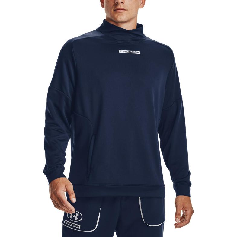 Under Armour Sweatshirts Men's Navy Blue Half Turtleneck Moderate Regular 1366482-408