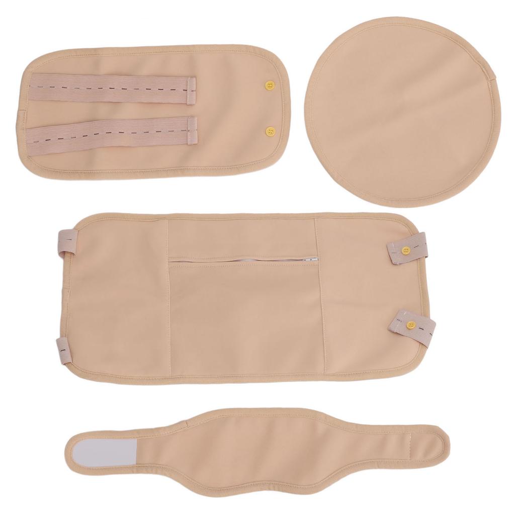 4pcs Castor Oil Pack Wrap Set for Waist Neck Chest Leg Liver Detox Adjustable Button Reusable Soft Castor Oil Packs