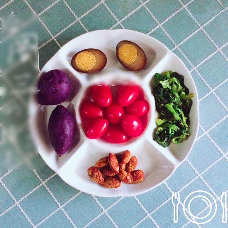 Yongduo 11-inch 5-Compartment Melamine Serving Plate