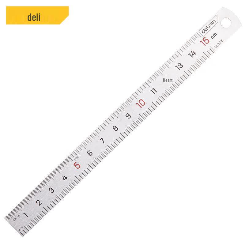 Deli Stainless Steel Straight Ruler 15cm