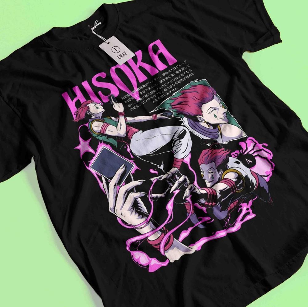 

Рубашка Хисоки Хантер х Хантер Манга Полоска HXH Аниме Унисекс рубашка Футболка Все Размеры XL