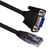 RJ45 to RS232 Consoles Cable,9Pin DB9 to RJ45 Ethernet LAN Rollover Consoles Cable for Stable Data Transmission