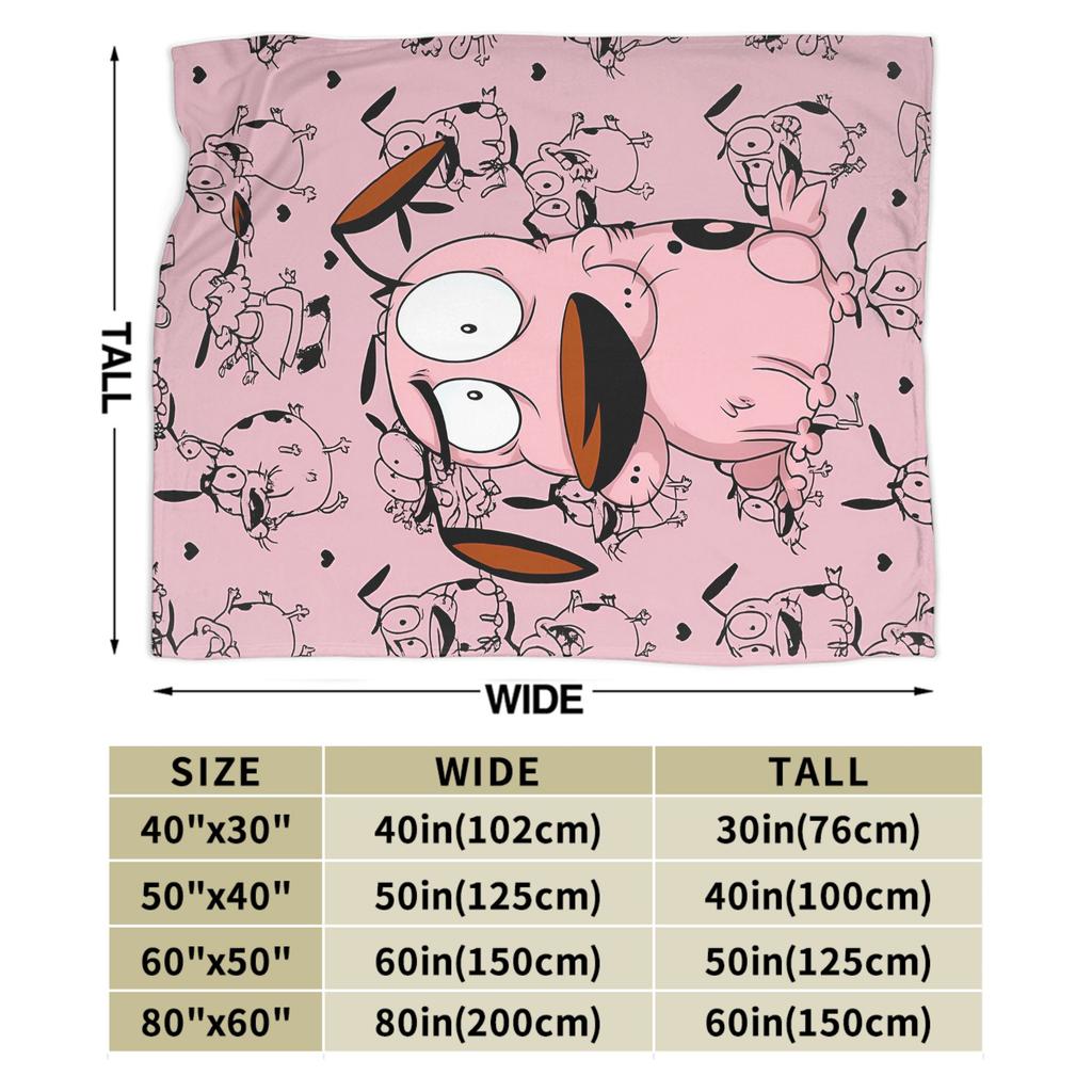 C-Courage Cane Codardo Stampa Coperte Calde Moda Peluche Coperta Plaid Per Divano Sedia Divano Letto Flanella Copriletto Copriletto