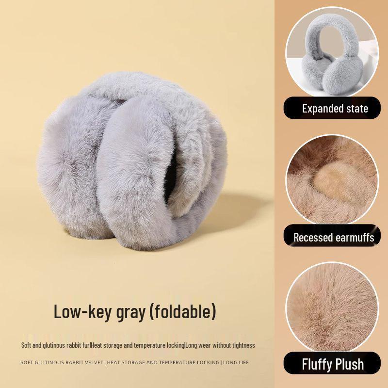 Cozy Foldable Winter Earmuffs: Cute, Warm, and Cold-Proof.